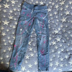Justice legging paint splattered size 8